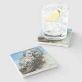 Ochse Steinuntersetzer (Seitenansicht)