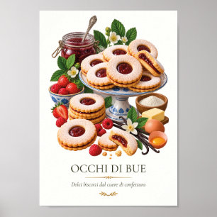Ochsen Augen – italienisches Vintage-Dessert Poster