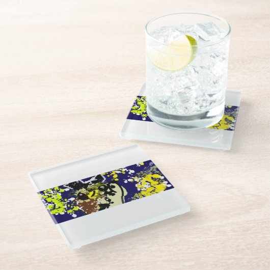 Ochsen Glasuntersetzer (Schrägansicht)