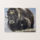 Ochsen mit Kalb Puzzle (Horizontal)