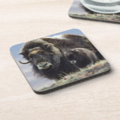 Ochsen mit Kalb Untersetzer (Linke Seite)