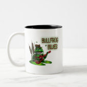 Ochsenfrosch-Blues Zweifarbige Tasse (Links)