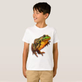 Ochsenfrosch-großer Frosch mit Haltung T-Shirt (Vorne ganz)