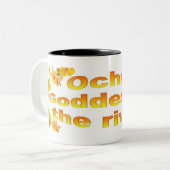 Ochun-Göttin der Blume Zweifarbige Tasse (Vorderseite Links)