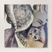 Ocicat Beautiful Cat or your Photo Square Puzzle (Horizontal)