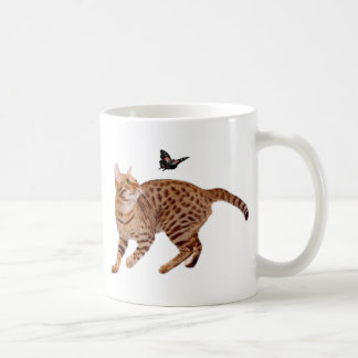 Ocicat Katze u. Schmetterling Kaffeetasse