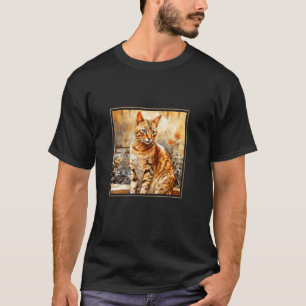 Ocicat Katzen Garten Blumen Malerei Haustier Mutte T-Shirt
