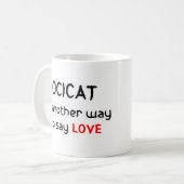Ocicat Liebe Kaffee Tasse (Vorderseite Links)