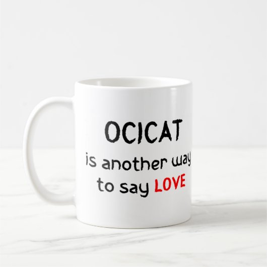 Ocicat Liebe Kaffee Tasse (Links)