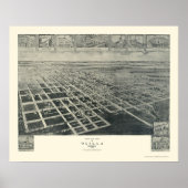 Ocilla, GA Panorama Karte - 1908 Poster (Vorne)