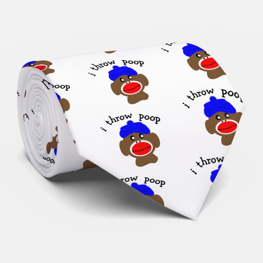 ock Affe, ", das ICH WERFE KACKE " Krawatte (Gerollt)