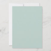 Ocker-Aqua-Wildblumen-Hochzeit Einladung (Rückseite)