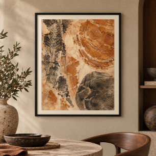 Ocker-Ausgrabung-Kunstprint Poster