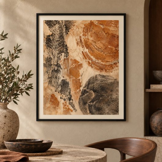 Ocker-Ausgrabung-Kunstprint Poster