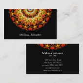 Ocker gebranntes Glas - Mandala Visitenkarte (Vorne/Hinten)