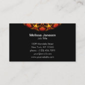 Ocker gebranntes Glas - Mandala Visitenkarte (Rückseite)