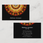 Ocker gebranntes Glas - Mandala Visitenkarte (Vorne/Hinten)