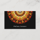 Ocker gebranntes Glas - Mandala Visitenkarte (Vorderseite)