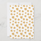 Ocker Herbst Maple Leaf Erntedank Dinner. Einladung (Rückseite)