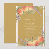 Ocker Lebendige Obstgartenhochzeit Einladung (Vorne/Hinten)