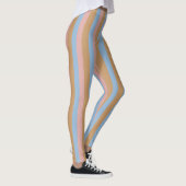 Ocker, Rosa & Blaue Streifen  Leggings (Rechts)