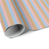 Ocker, Rosa und blaue Streifen Geschenkpapier (Rolleneckpunkt)