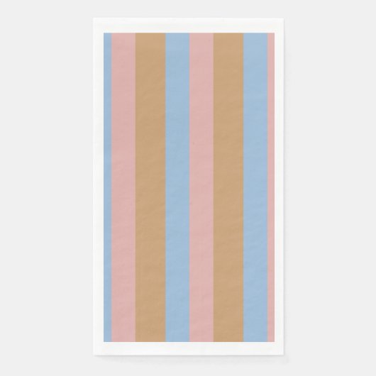 Ocker, Rosa und blaue Streifen Serviette (Vorderseite)