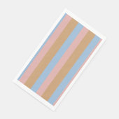 Ocker, Rosa und blaue Streifen Serviette (Ecke)