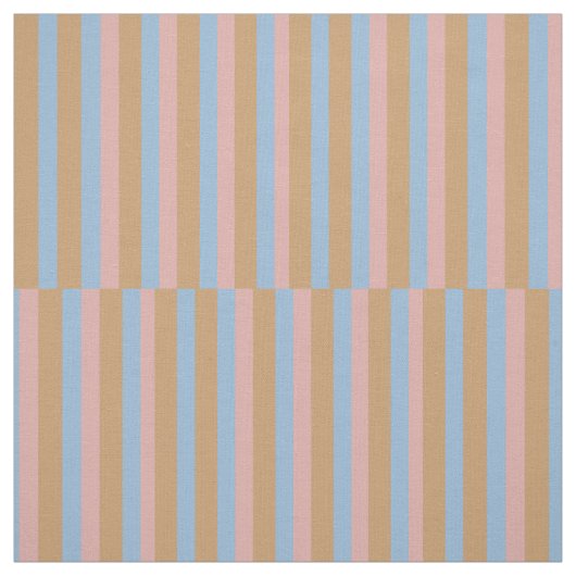 Ocker, Rosa und blaue Streifen  Stoff (Muster)