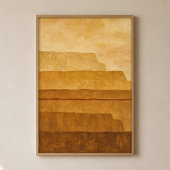 Ocker-Terrassen Gouache Boho-Kunstposter Poster