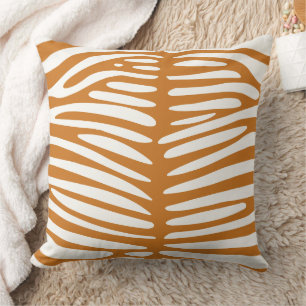 Ocker und Off White Zebra Design Kissen