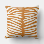 Ocker und Off White Zebra Design Kissen (Vorderseite)
