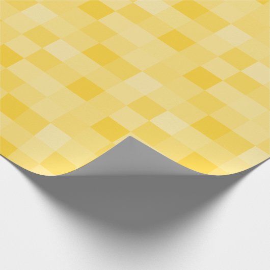 Ockergelbes Mosaikflippenpapier Geschenkpapier (Ecke)