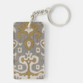 Ockerhaltiges Ikat I Schlüsselanhänger (Rückseite)