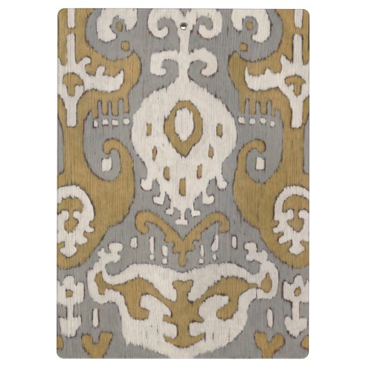 Ockerhaltiges Ikat II Klemmbrett (Rückseite)