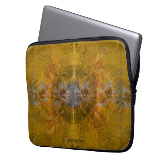 Ockerhaltiges Juwel Laptopschutzhülle (Vorderseite Links)