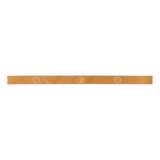 Ockerhaltiges Spitzen personalisiert gefärbt Satinband (Vorderseite)