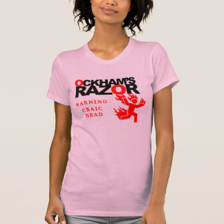 Ockhams der Craic der Rasiermesser-Frau warnendes T-Shirt