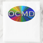 OCMD - Oval-Logo von Ocean City Maryland Ovaler Aufkleber (Tasche)