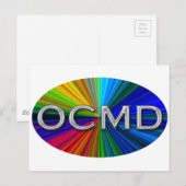 OCMD - Oval-Logo von Ocean City Maryland Postkarte (Vorne/Hinten)