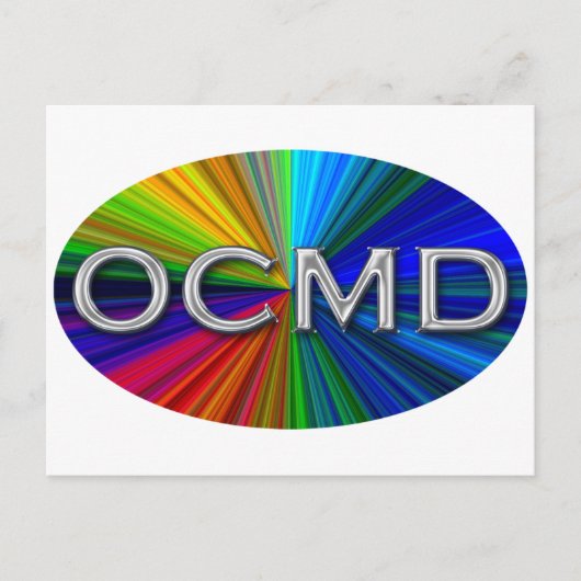 OCMD - Oval-Logo von Ocean City Maryland Postkarte (Vorderseite)