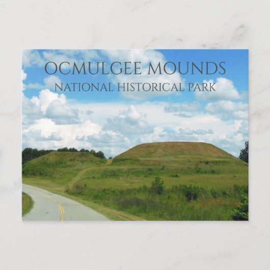 Ocmulgee Mounds National Historical Park Mounds Postkarte (Vorderseite)