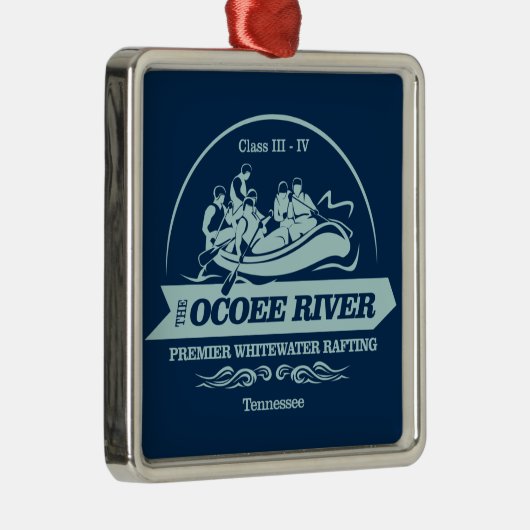 Ocoee River (Rafting2) Ornament Aus Metall (Rechts)