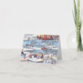 Ocoee River Tennessee Whitewater Rafting Malerei Karte (Vorderseite)