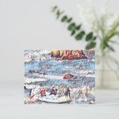 Ocoee River Tennessee Whitewater Rafting Malerei Postkarte (Stehend Vorderseite)