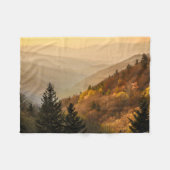 Oconaluftee Valley Aussicht | North Carolina Fleecedecke (Vorderseite (Horizontal))