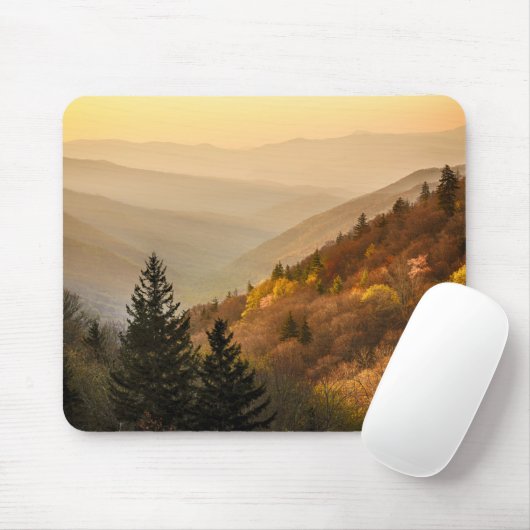 Oconaluftee Valley Aussicht | North Carolina Mousepad (Mit Mouse)