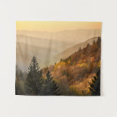 Oconaluftee Valley Aussicht | North Carolina Wandteppich (Vorderseite (Horizontal))