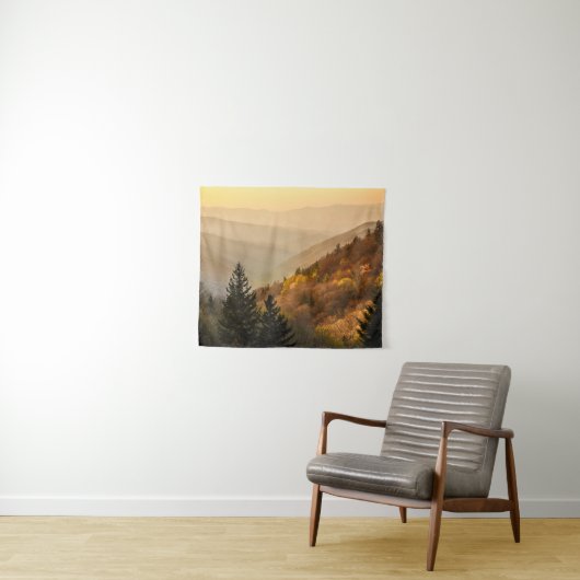 Oconaluftee Valley Aussicht | North Carolina Wandteppich (Beispiel (Horizontal))