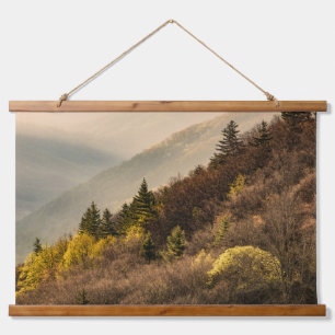 Oconaluftee Valley Aussicht North Carolina Wandteppich Mit Holzrahmen